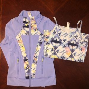 Ivivva Girls Size 8 Jacket and Tank Set